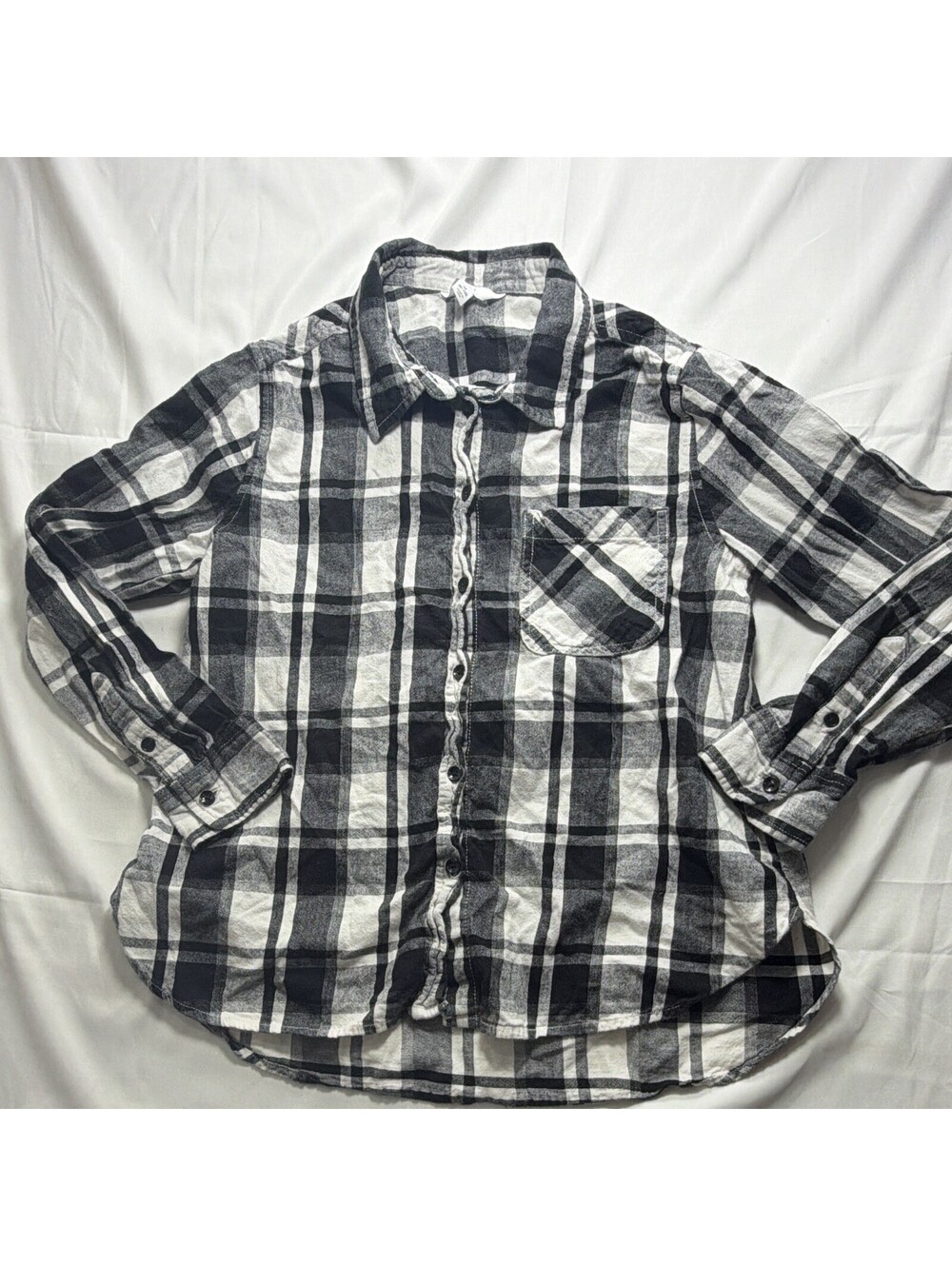 Time and Tru Women's Plaid Long Sleeve Shirt Size M ( 8-10)